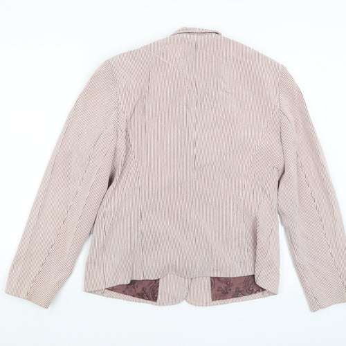 Gerry Weber Womens Pink Striped  Jacket Blazer Size 14