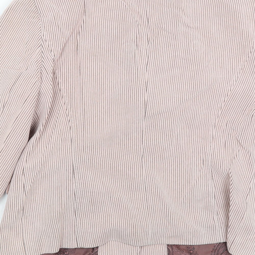 Gerry Weber Womens Pink Striped  Jacket Blazer Size 14