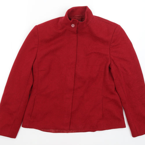 M&S Womens Red   Jacket Blazer Size 12