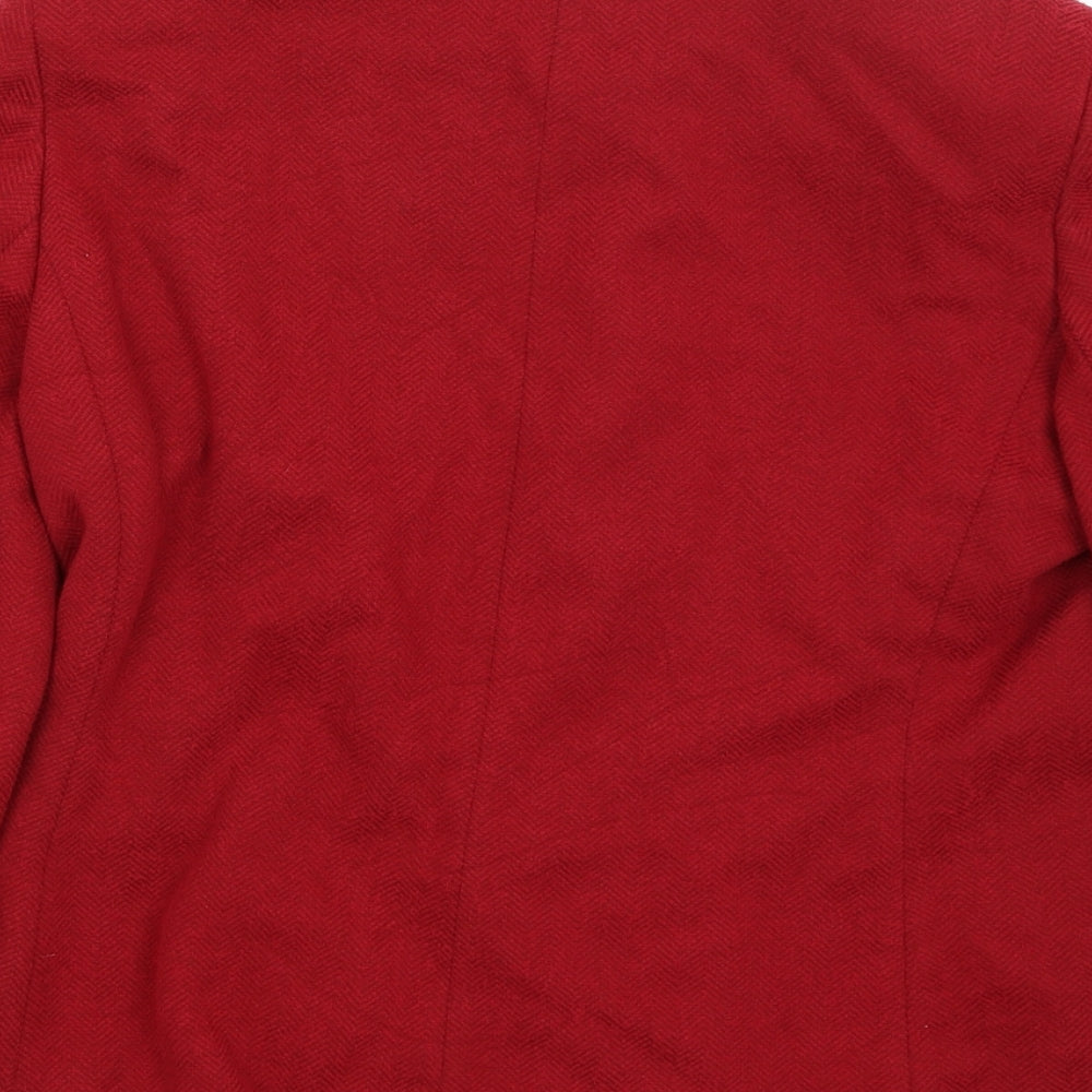 M&S Womens Red   Jacket Blazer Size 12