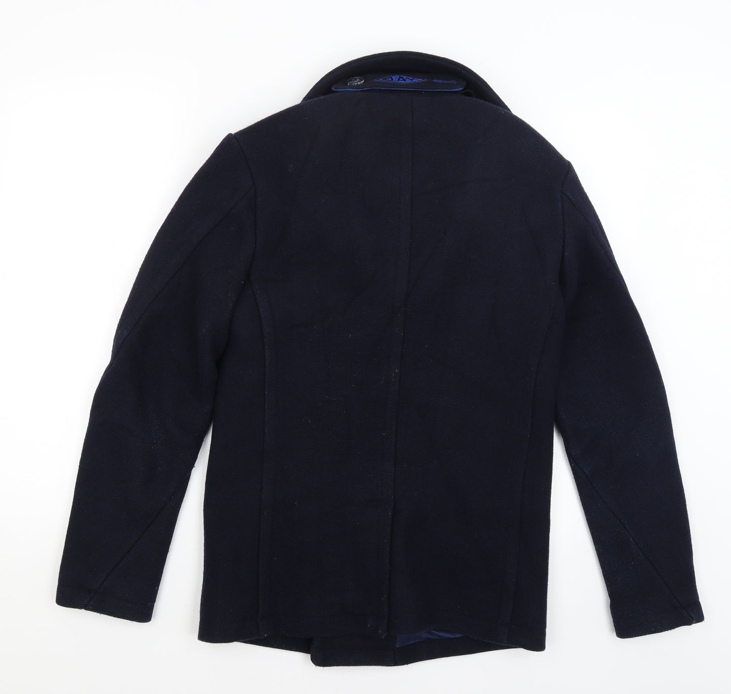 Superdry Womens Blue   Pea Coat Coat Size S