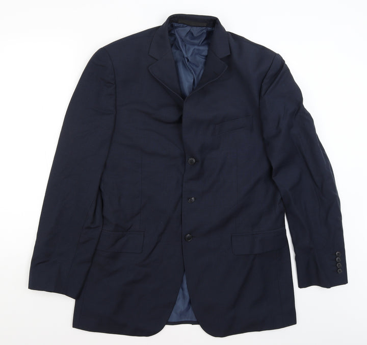 M&S Mens Blue   Jacket Blazer Size L