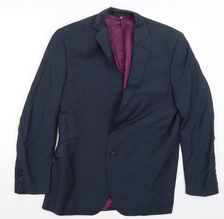 Impressions Mens Blue   Jacket Blazer Size L