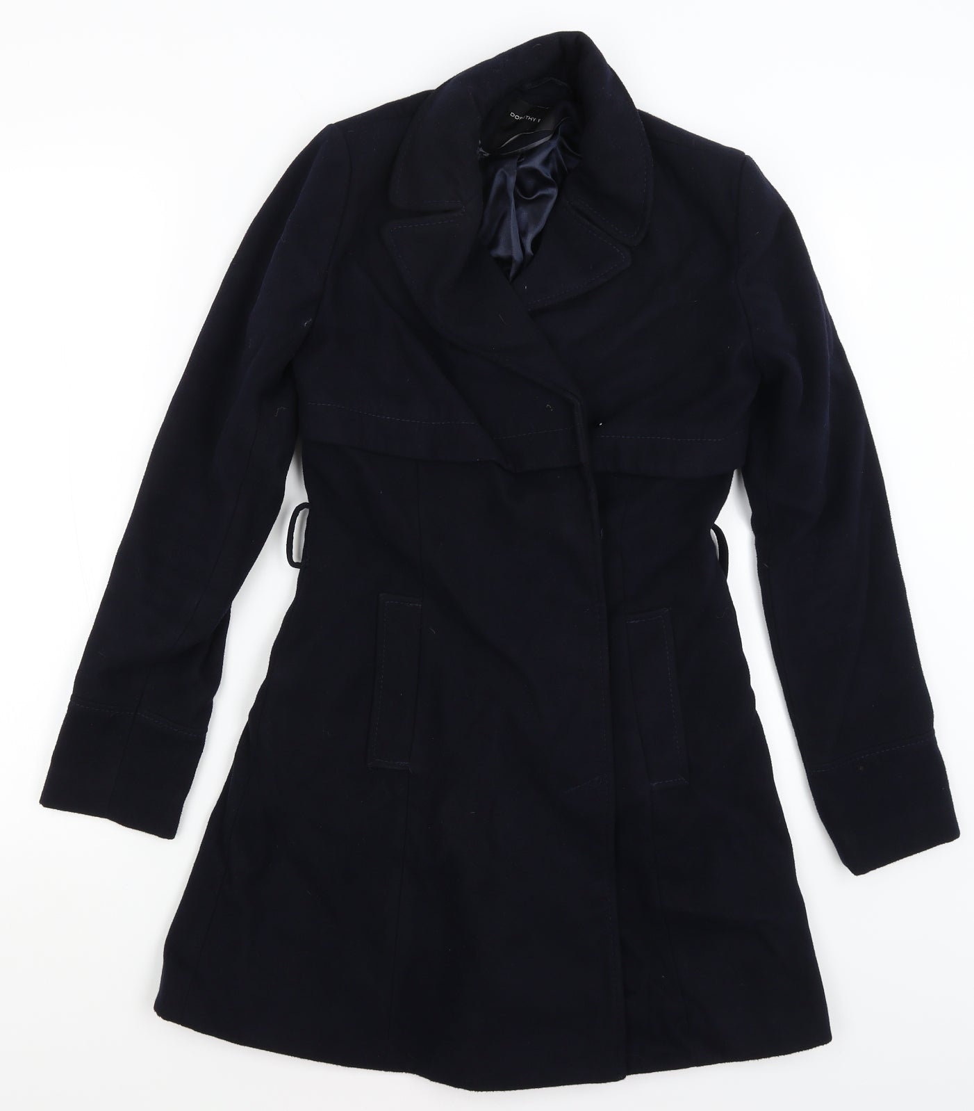 Dorothy Perkins Womens Blue   Overcoat Coat Size 6