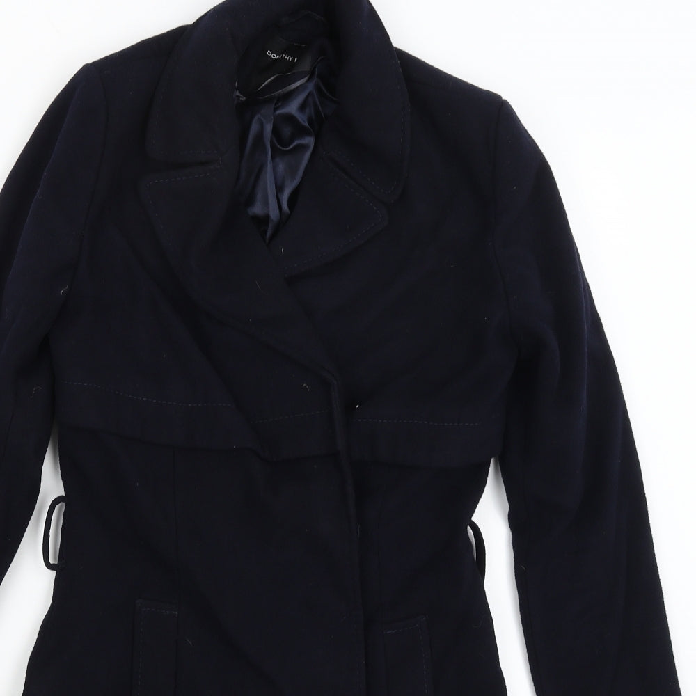 Dorothy Perkins Womens Blue   Overcoat Coat Size 6