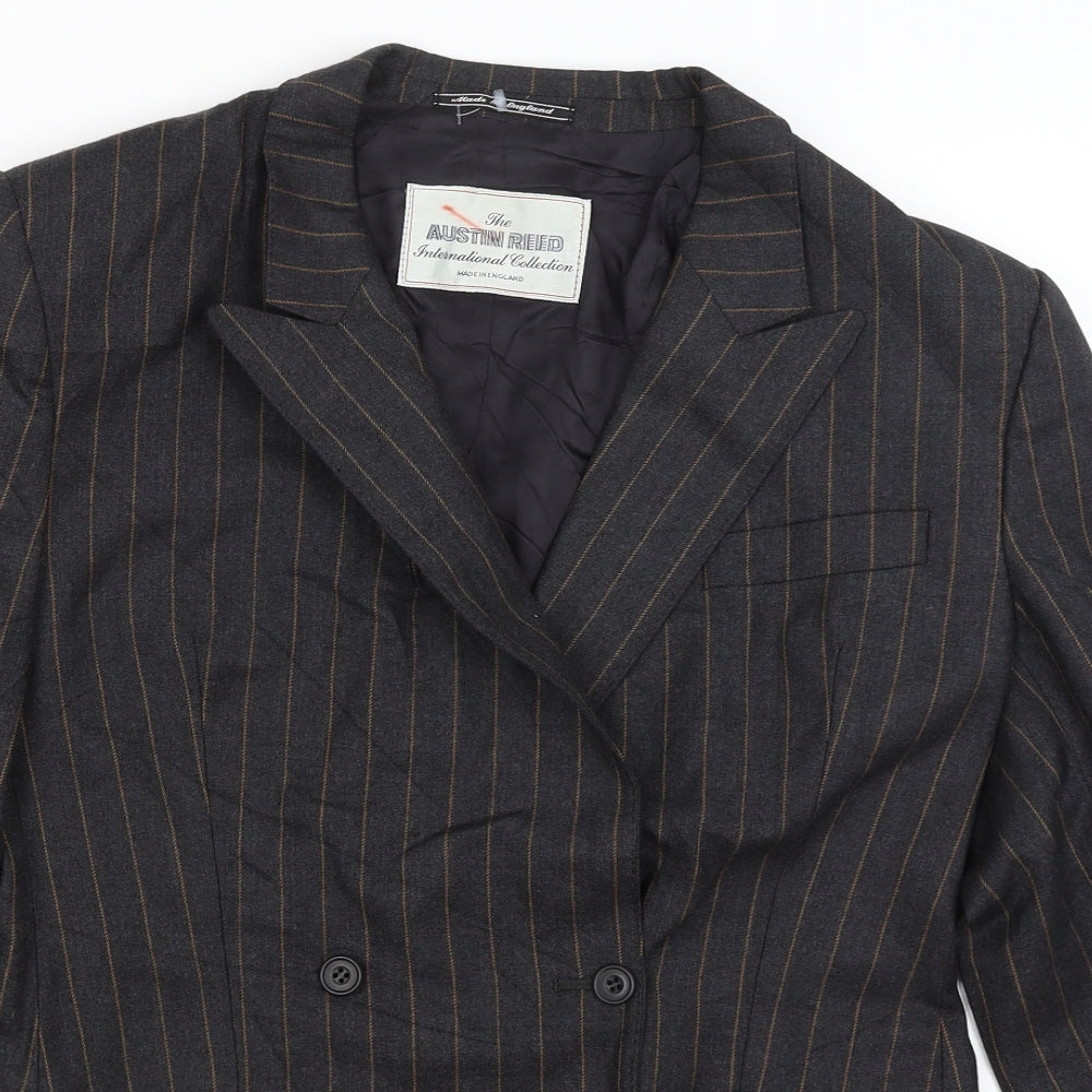 Austin Reed Mens Grey Striped  Jacket Blazer Size M