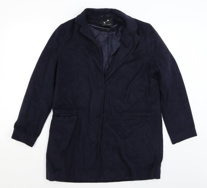 New Look Womens Blue   Overcoat Coat Size 12