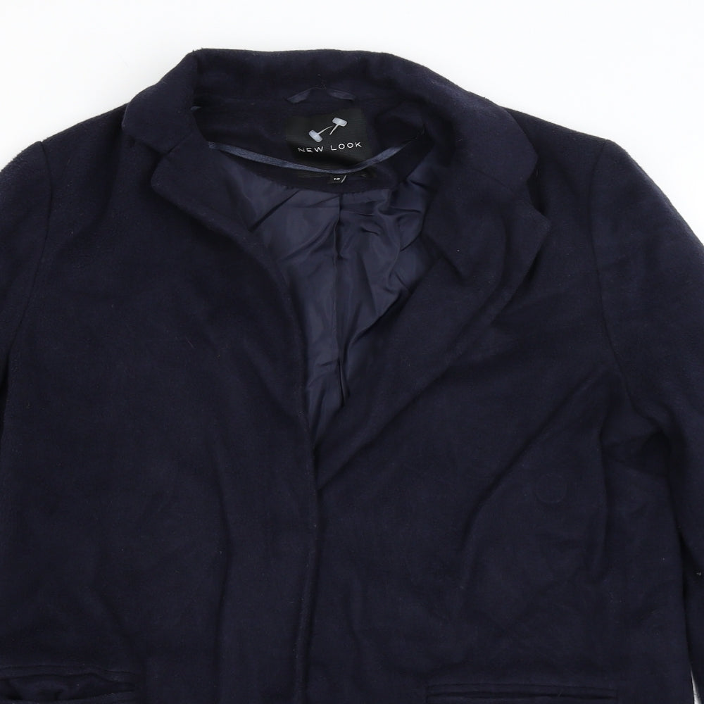 New Look Womens Blue   Overcoat Coat Size 12
