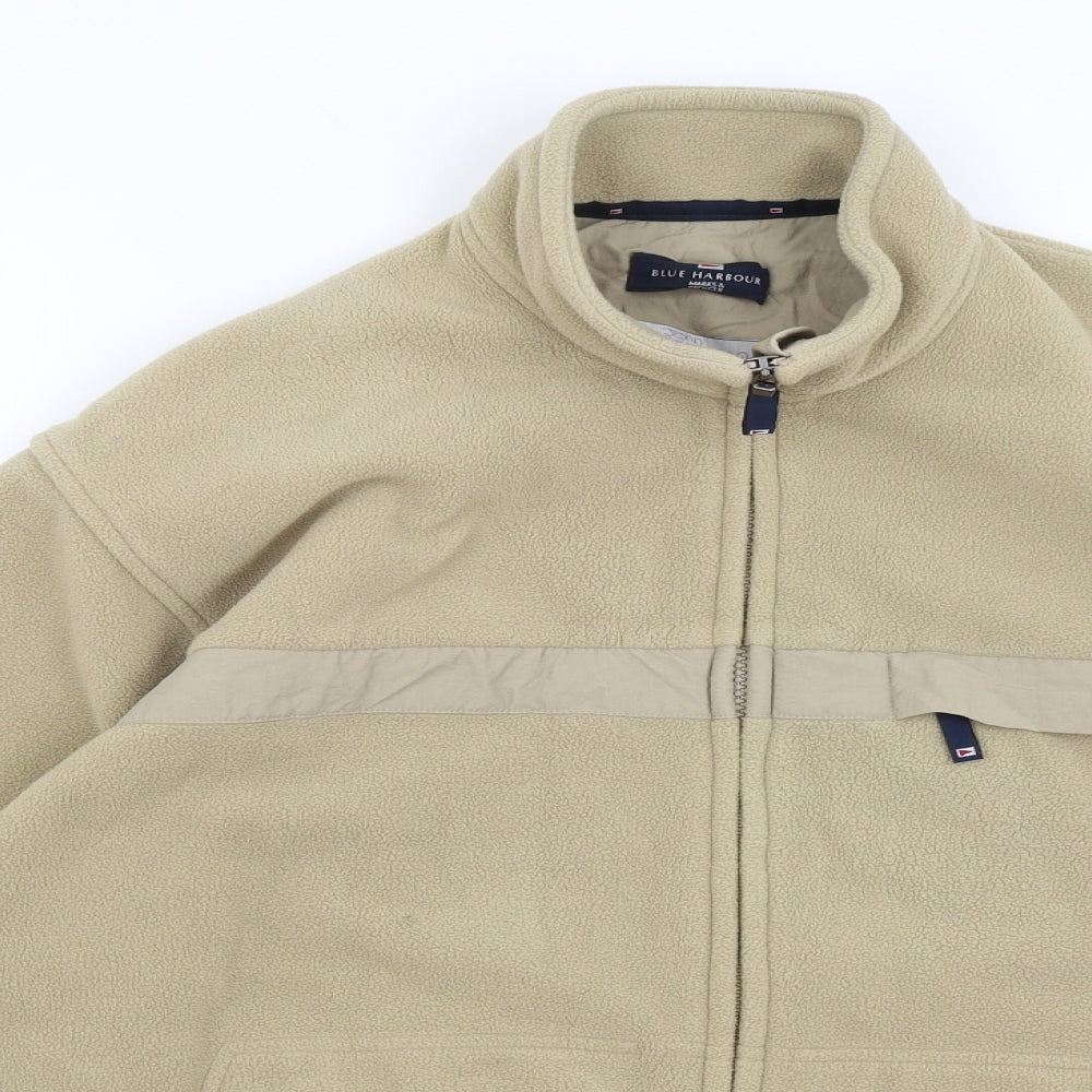 Blue Harbour Mens Beige   Full Zip Jumper Size S