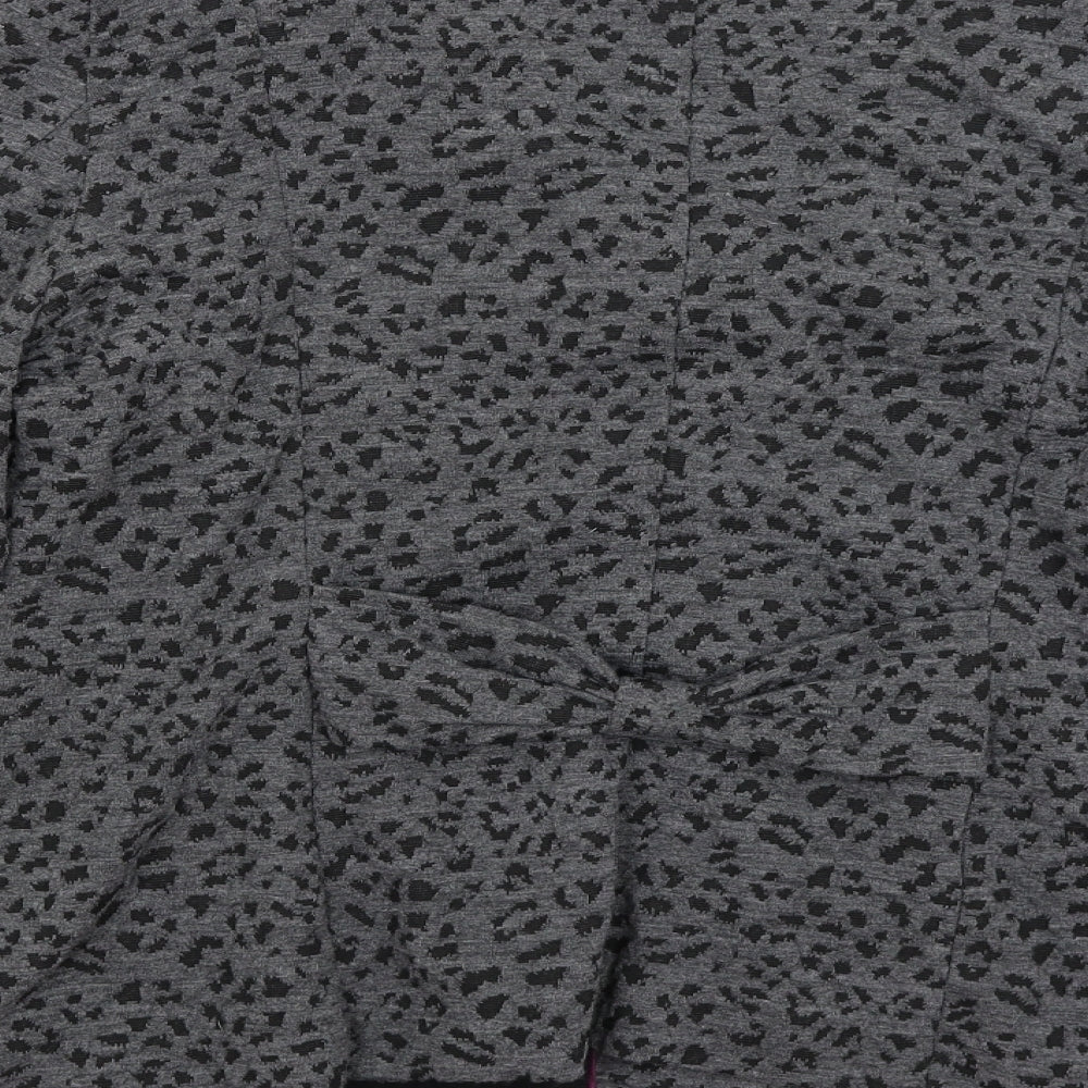 Per Una Womens Grey Animal Print  Jacket Blazer Size 20