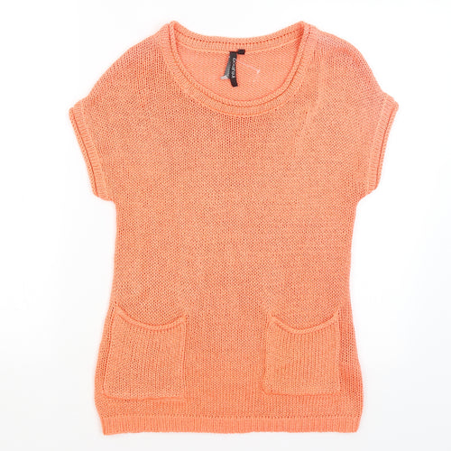 Intuition Womens Orange   Basic T-Shirt Size 8