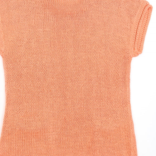 Intuition Womens Orange   Basic T-Shirt Size 8