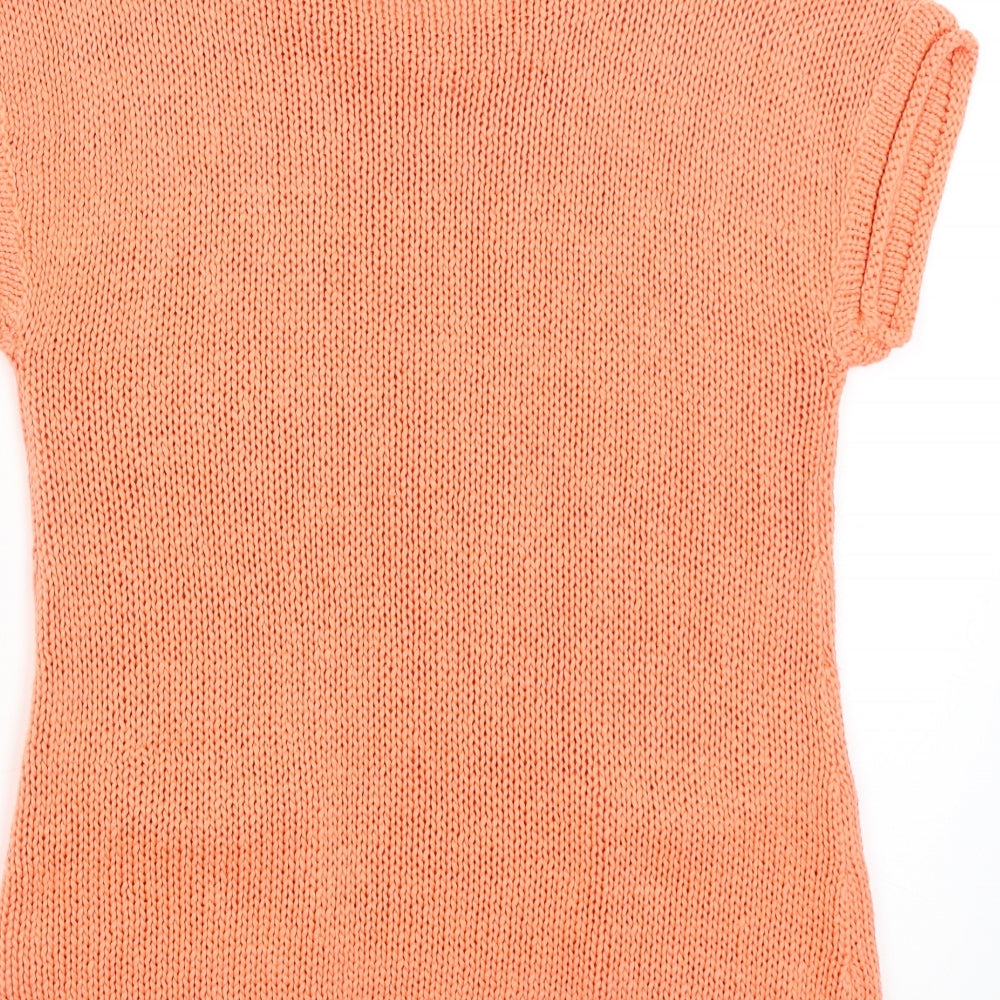 Intuition Womens Orange   Basic T-Shirt Size 8