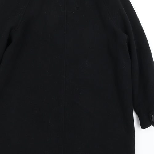 M&S Womens Black   Pea Coat Coat Size 14