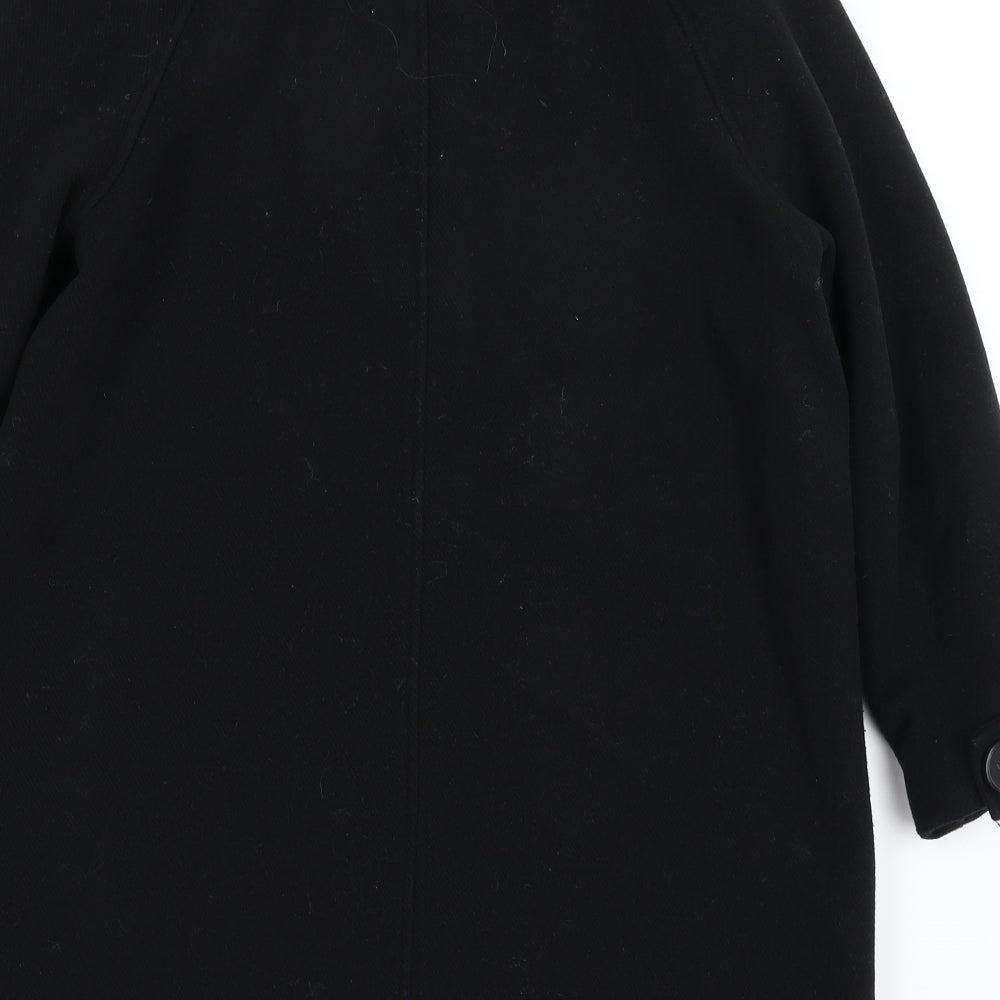 M&S Womens Black   Pea Coat Coat Size 14