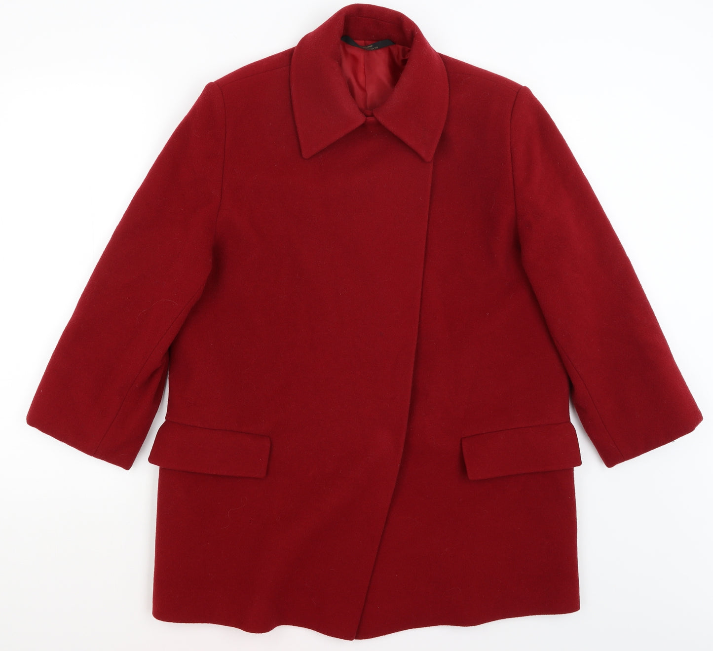 St Michael Womens Red   Overcoat Coat Size 8