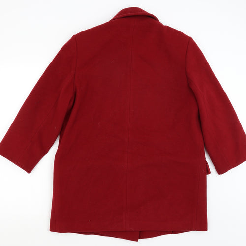 St Michael Womens Red   Overcoat Coat Size 8