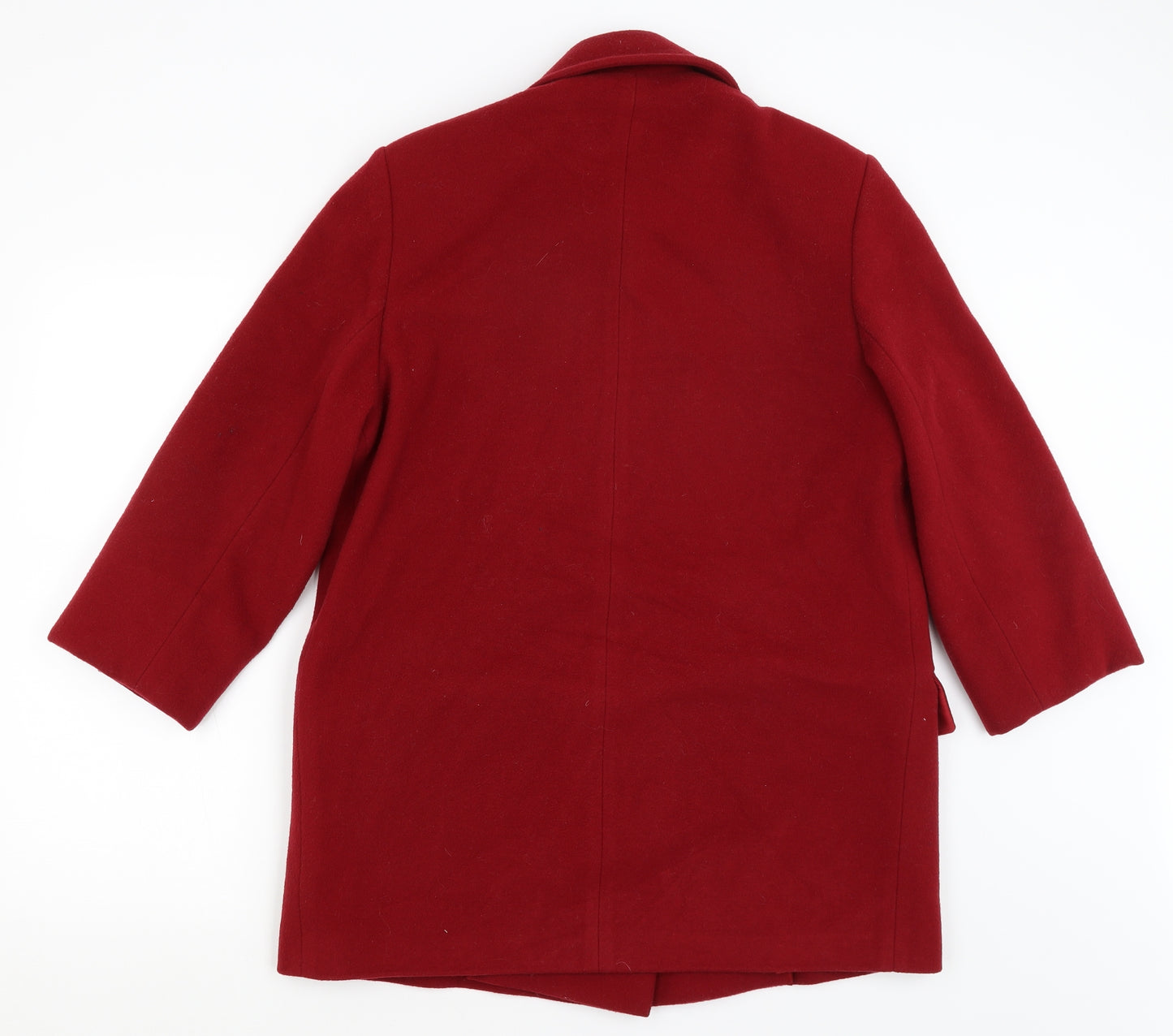 St Michael Womens Red   Overcoat Coat Size 8