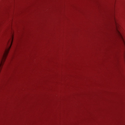 St Michael Womens Red   Overcoat Coat Size 8