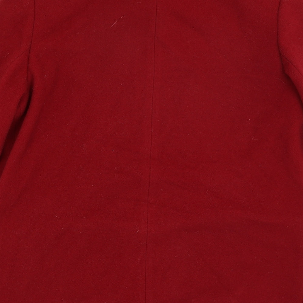 St Michael Womens Red   Overcoat Coat Size 8