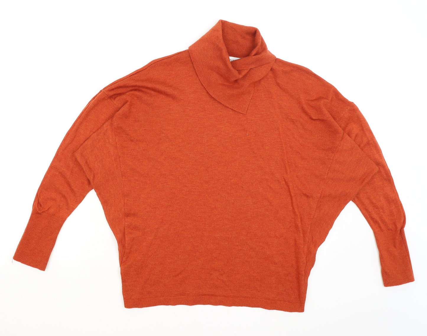 Warehouse Womens Orange   Pullover Jumper Size S