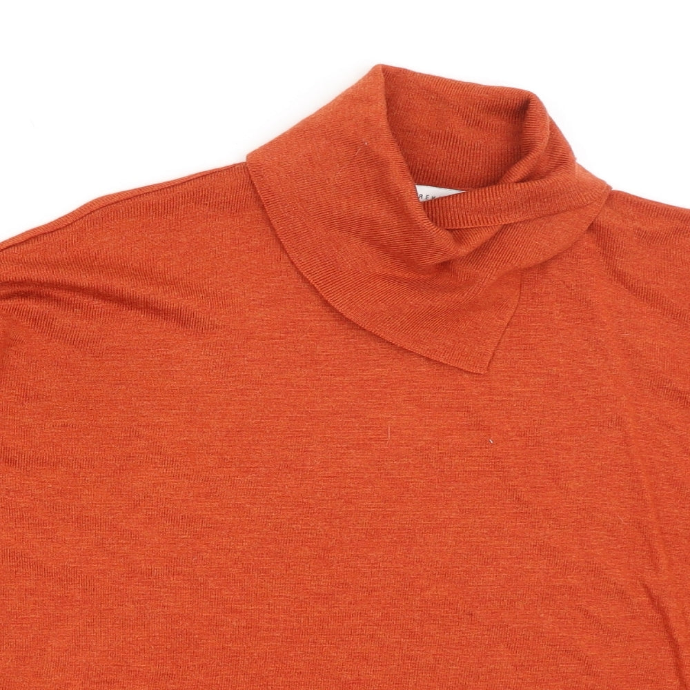 Warehouse Womens Orange   Pullover Jumper Size S