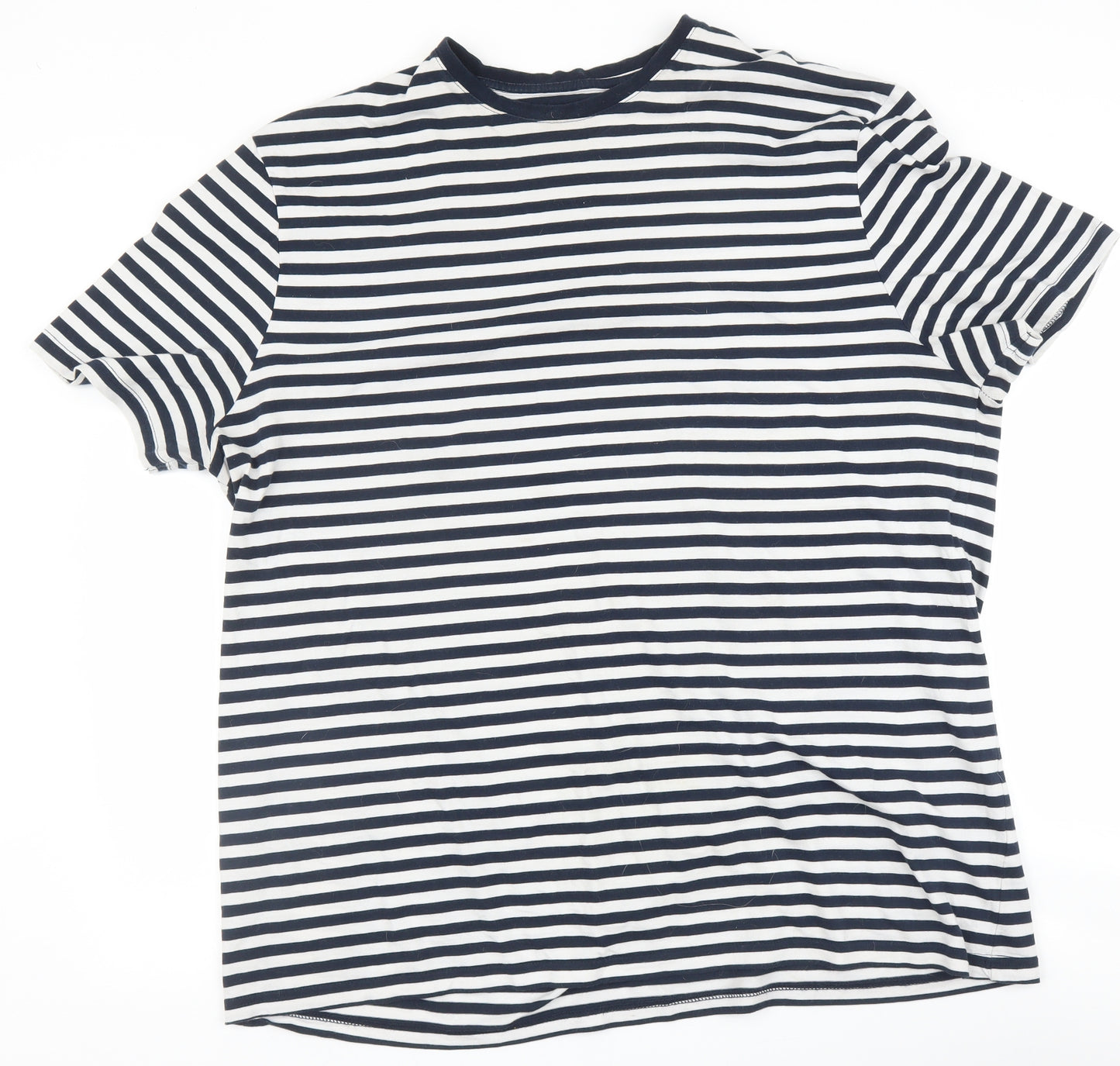 Primark Mens Blue Striped   T-Shirt Size 3XL
