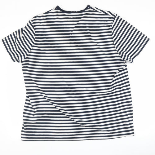 Primark Mens Blue Striped   T-Shirt Size 3XL