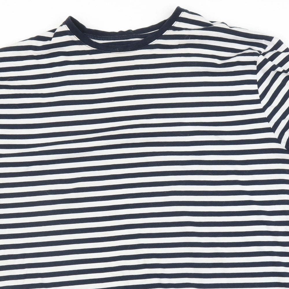 Primark Mens Blue Striped   T-Shirt Size 3XL