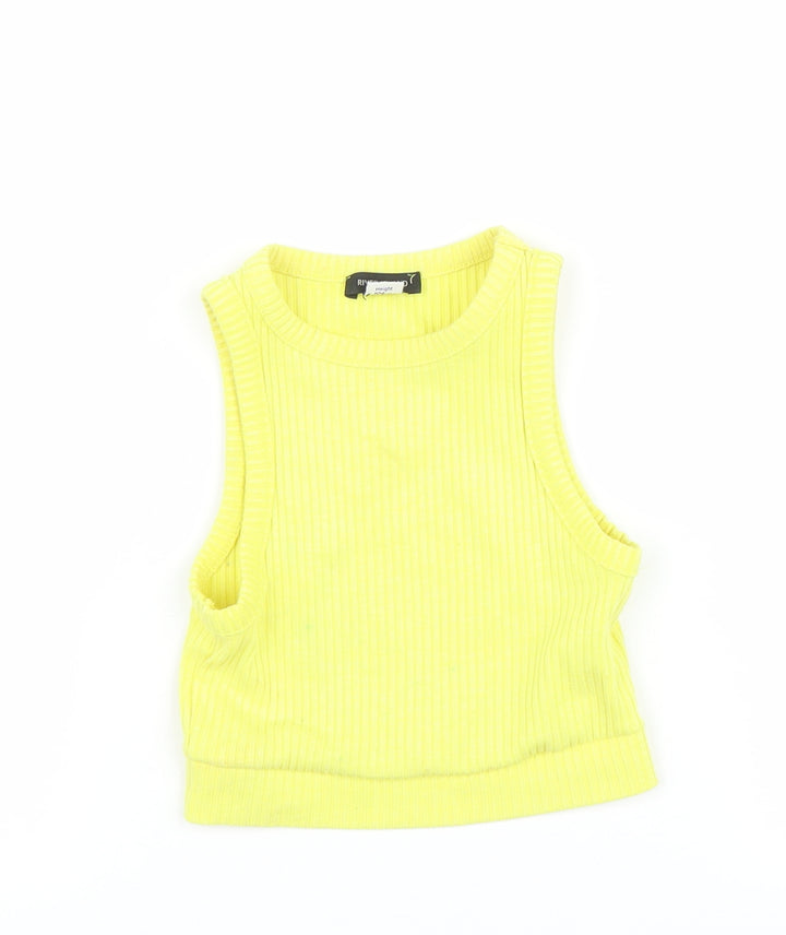 River Island Girls Yellow Basic Tank Size 3-4 Years