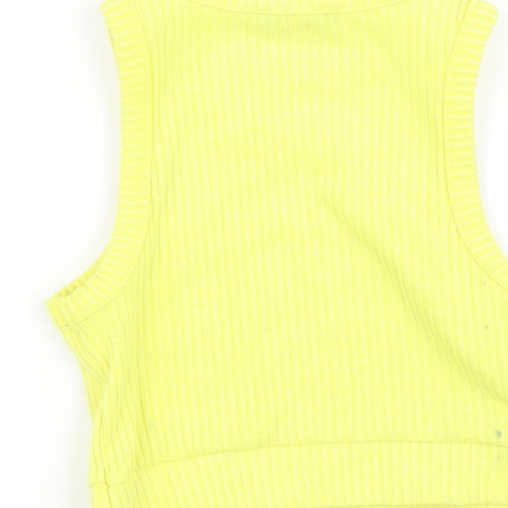 River Island Girls Yellow   Basic Tank Size 3-4 Years