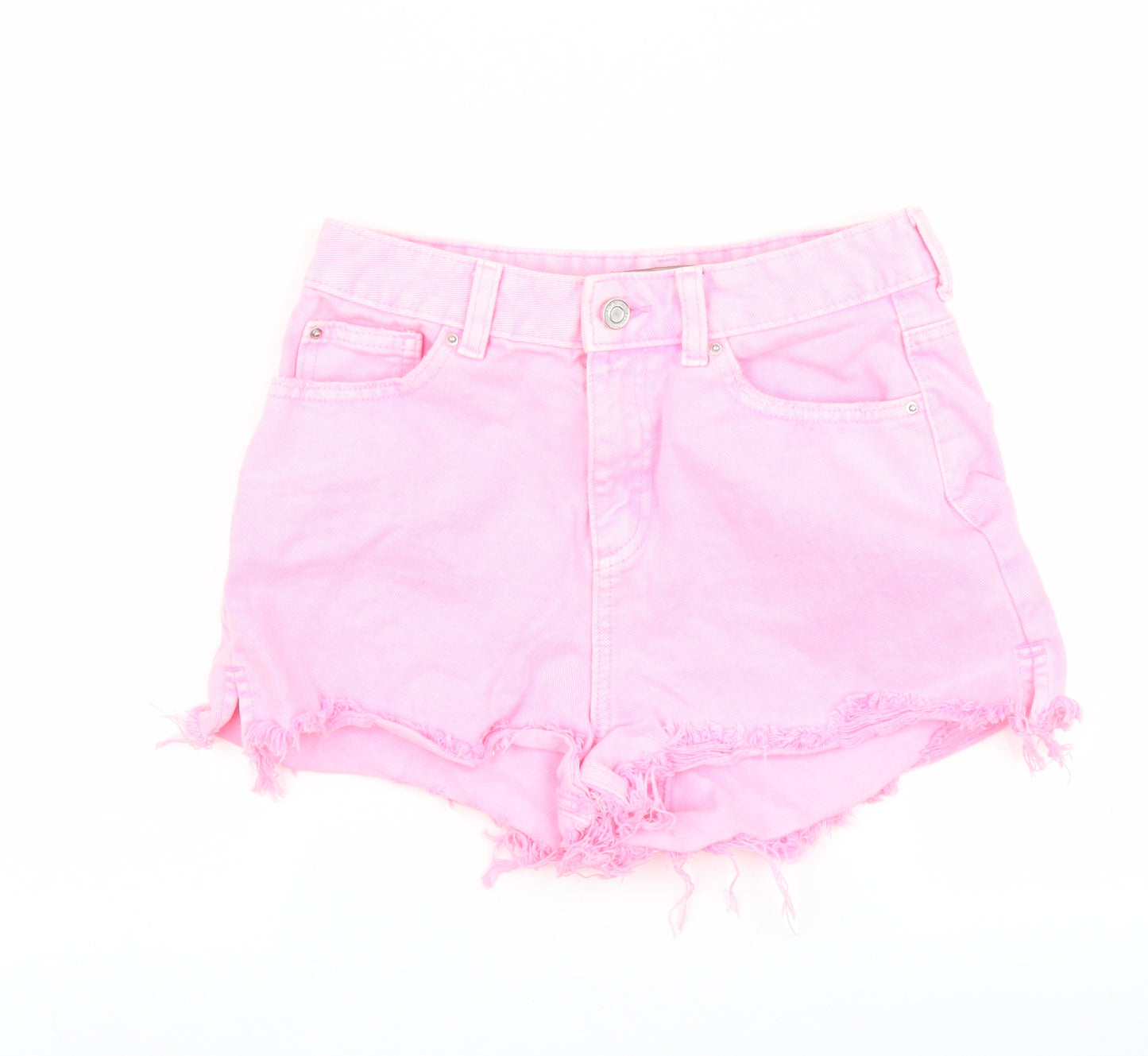 Denim & Co. Womens Pink   Hot Pants Shorts Size 8