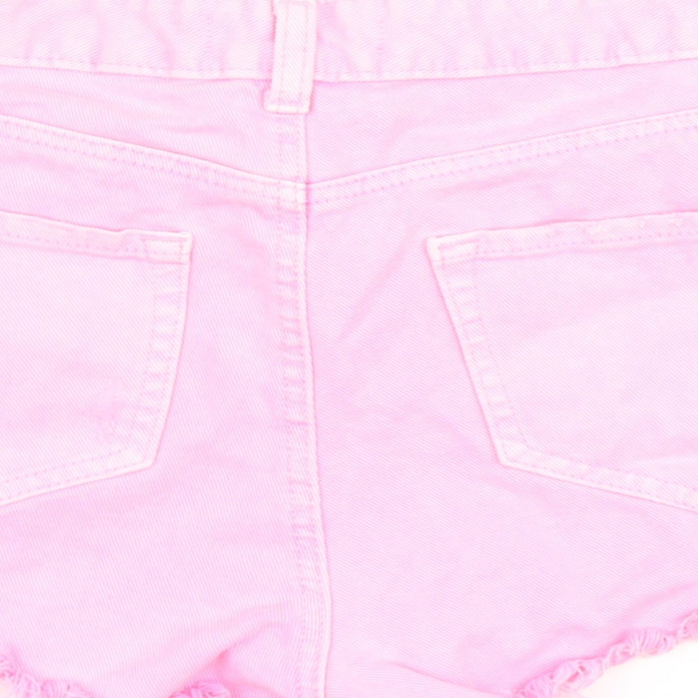 Denim & Co. Womens Pink   Hot Pants Shorts Size 8
