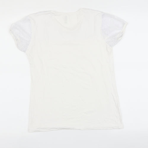 terrybond Womens White   Basic T-Shirt Size L