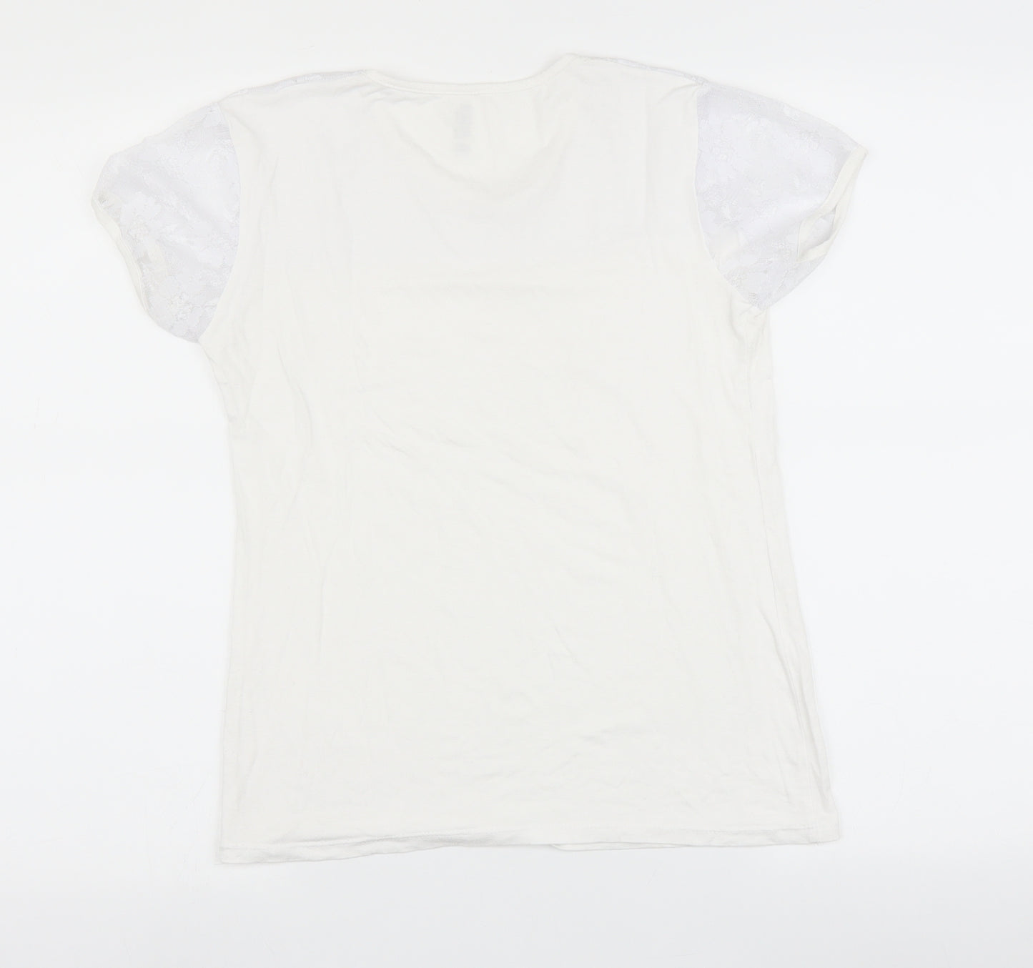 terrybond Womens White   Basic T-Shirt Size L