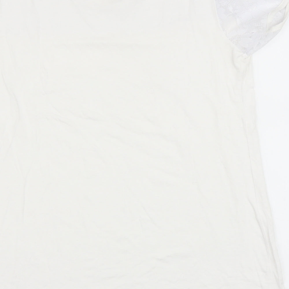 terrybond Womens White   Basic T-Shirt Size L