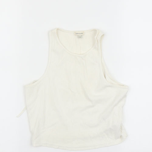 River Island Womens White   Basic Tank Size 8