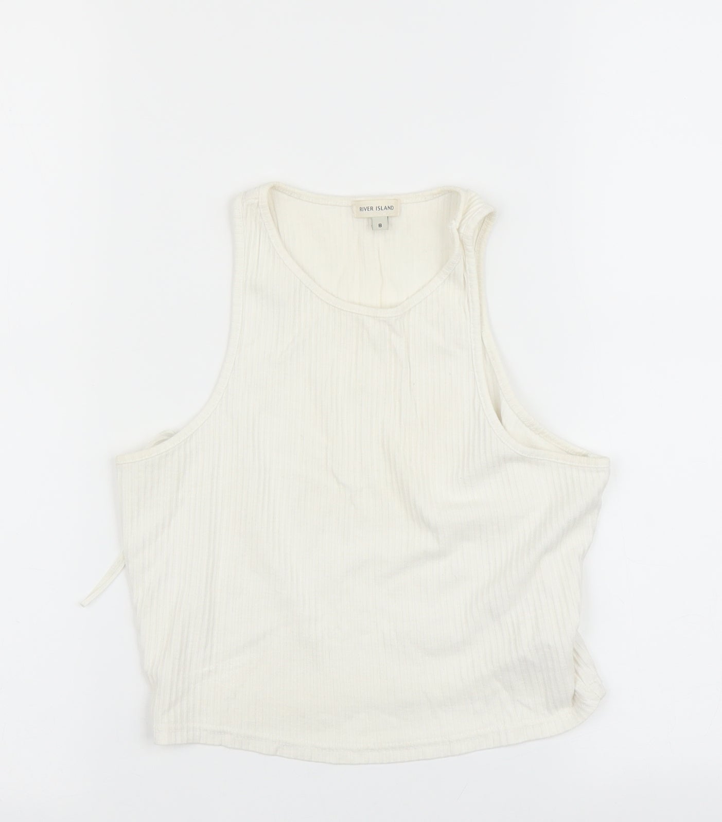 River Island Womens White   Basic Tank Size 8