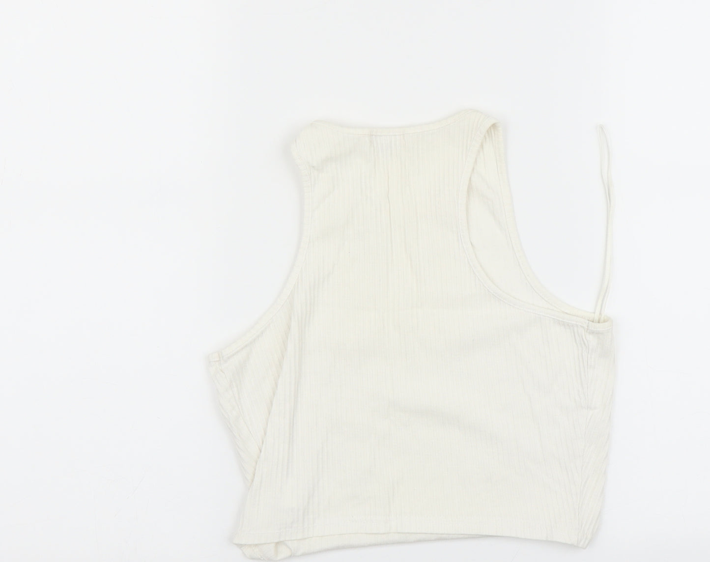 River Island Womens White   Basic Tank Size 8