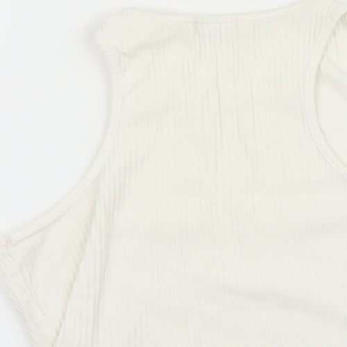 River Island Womens White   Basic Tank Size 8