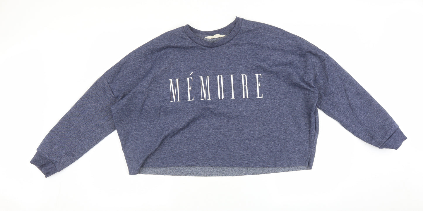Primark Womens Blue   Pullover Sweatshirt Size M
