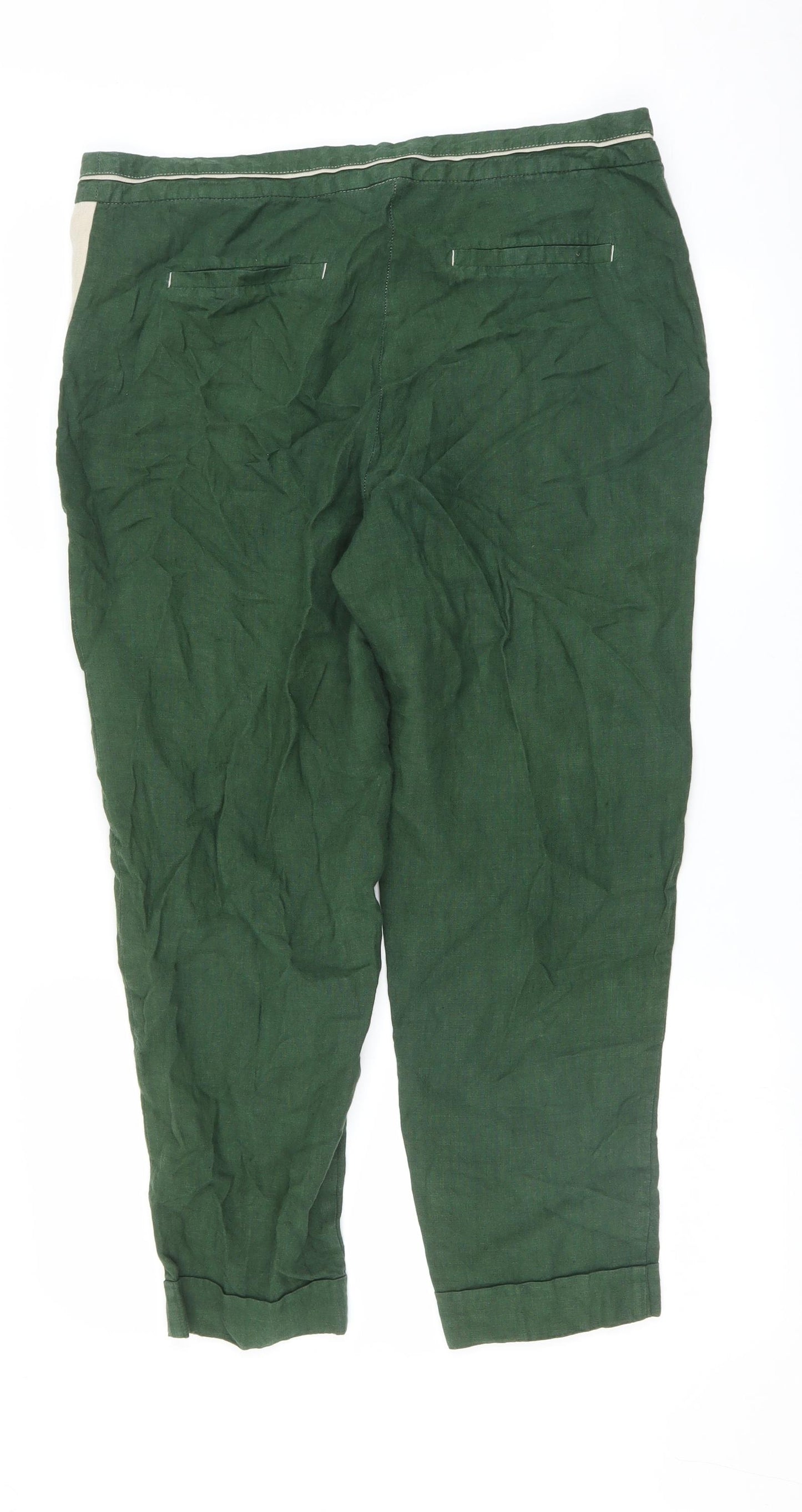 TU Womens Green   Trousers  Size 14 L25.5 in