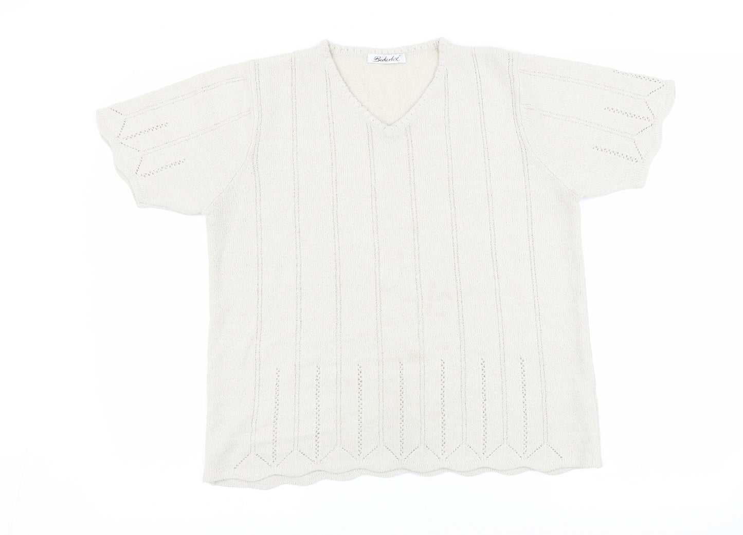 Berkertex Womens Beige   Basic T-Shirt Size 16