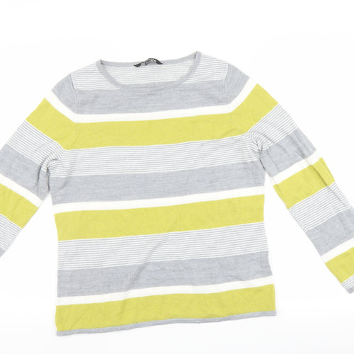 Bonmarché Womens Multicoloured Striped  Pullover Jumper Size 14