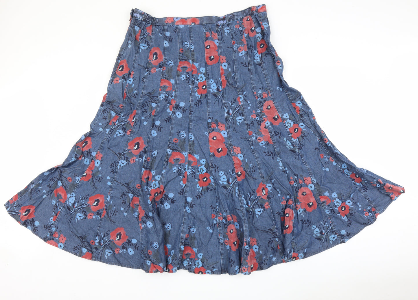 Marks and Spencer Womens Blue Floral  Maxi Skirt Size 18