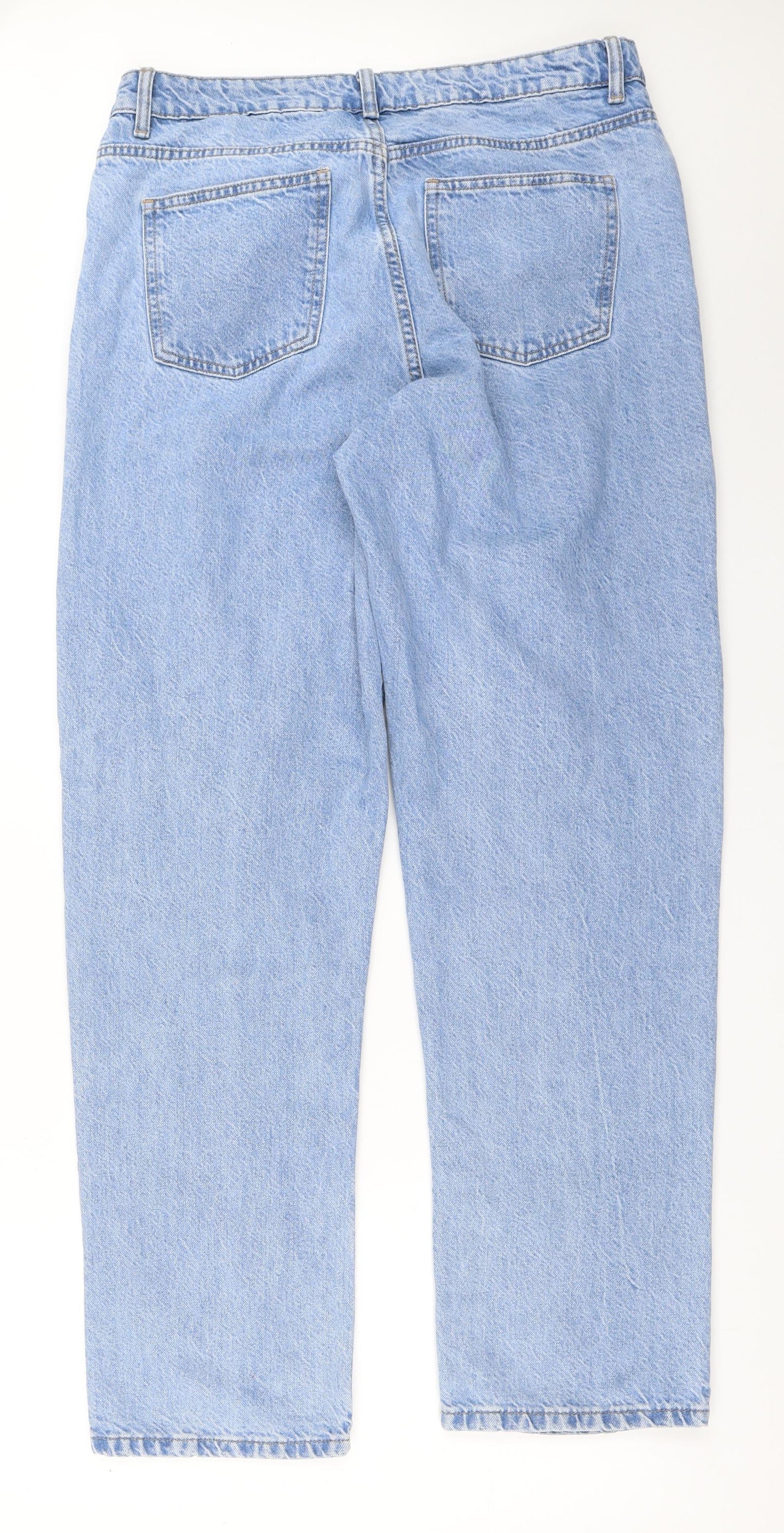 Primark Womens Blue  Denim Straight Jeans Size 14 L31 in