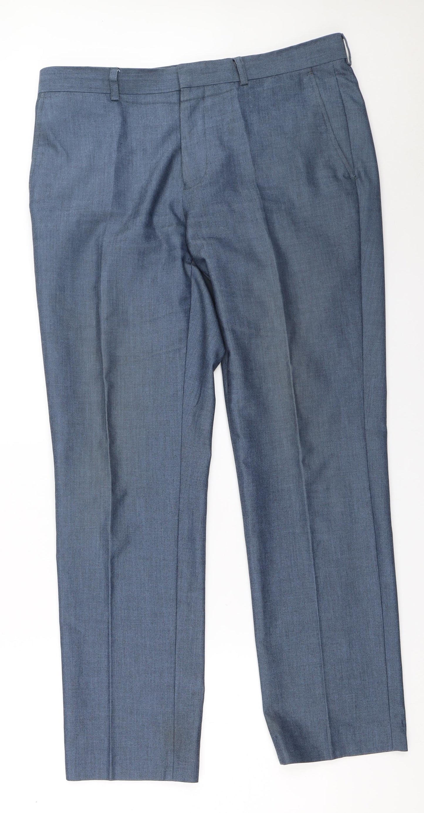 Burton Mens Blue   Trousers  Size 34 in L30 in