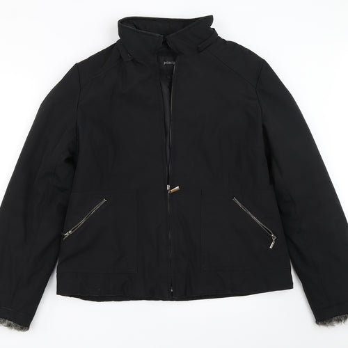Principles Womens Black   Overcoat Coat Size 14