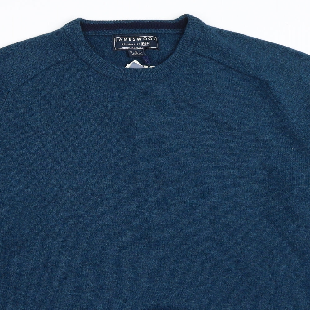 F&F Mens Blue   Pullover Jumper Size M
