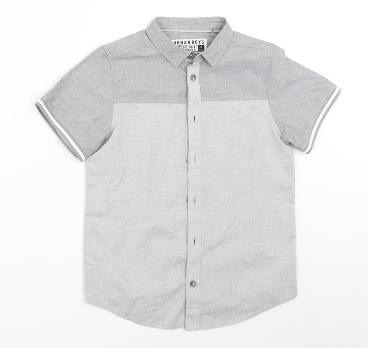 Matalan Boys Grey   Basic Button-Up Size 9 Years